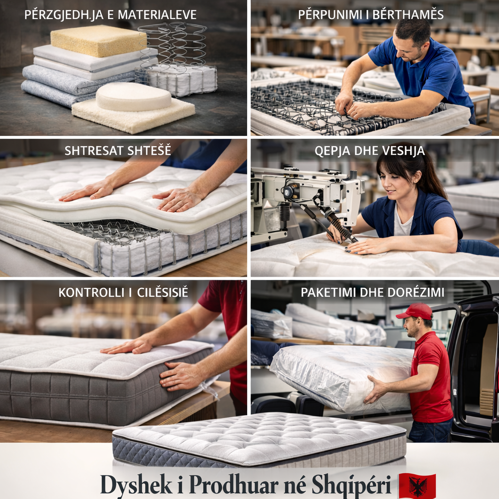 Si prodhohet një dyshek cilësor në Shqipëri: nga materiali te produkti final?